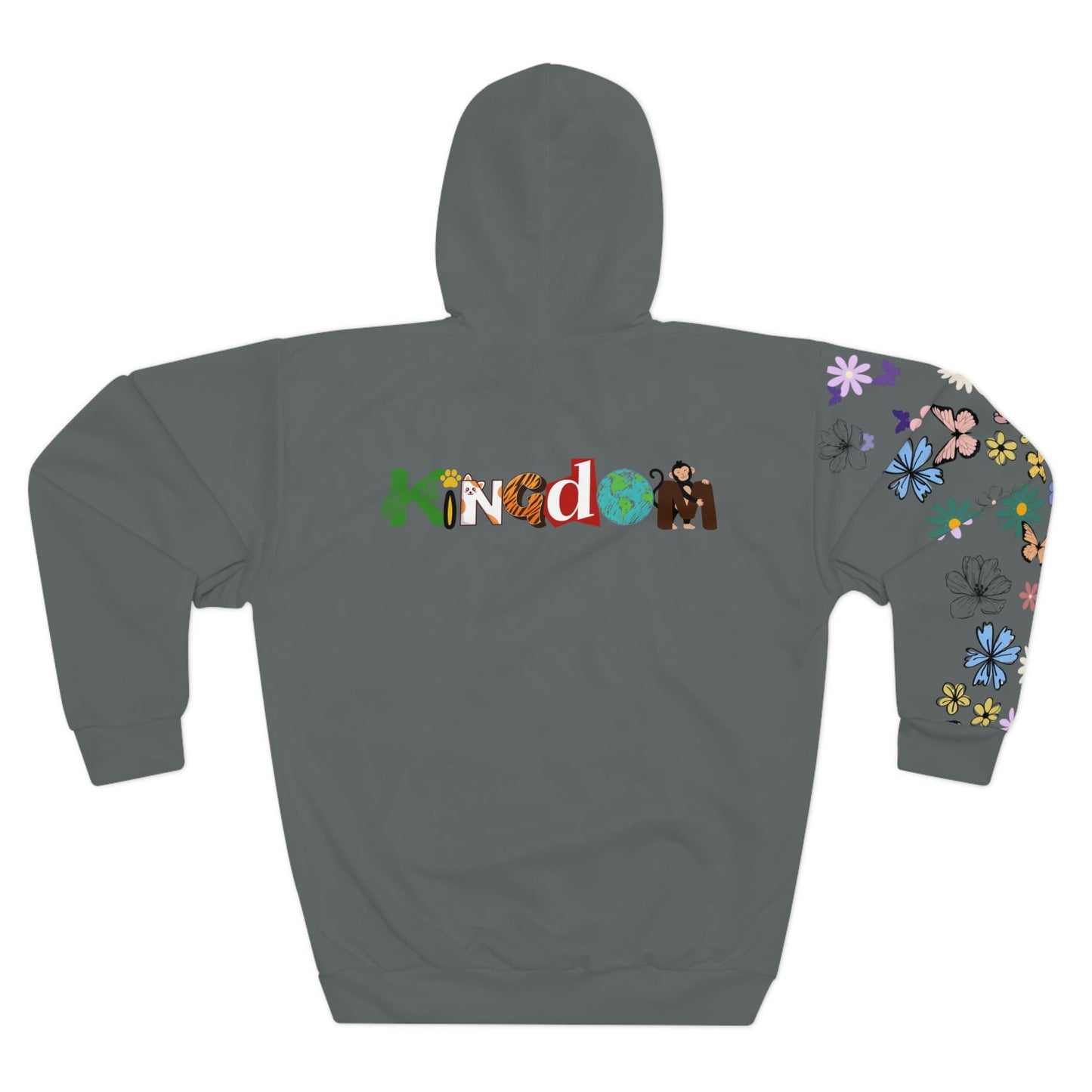 Elephant Floral Unisex Pullover Hoodie, Graphic Sweatshirt, Animal Lover Gift