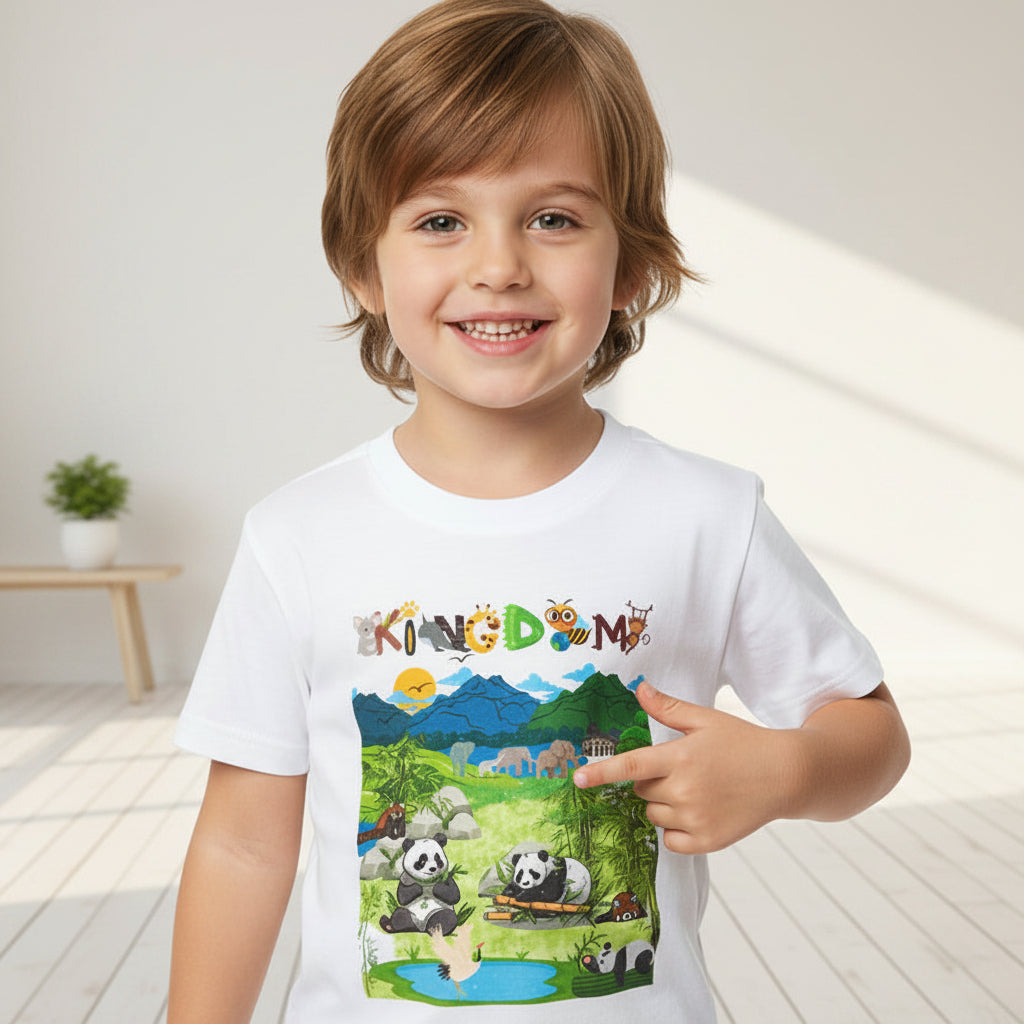 Wild Animals Graphic Toddler T-Shirt, Nature Theme Jungle Safari Shirt