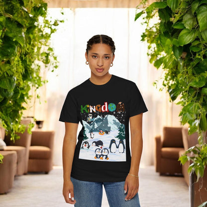 Arctic Life Penguin Graphic Unisex T-Shirt, Nature Theme, Wildlife Tee Shirt, Animal Lover Tee