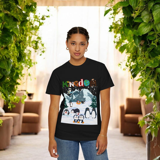 Arctic Life Penguin Graphic Unisex T-Shirt, Nature Theme, Wildlife Tee Shirt, Animal Lover Tee