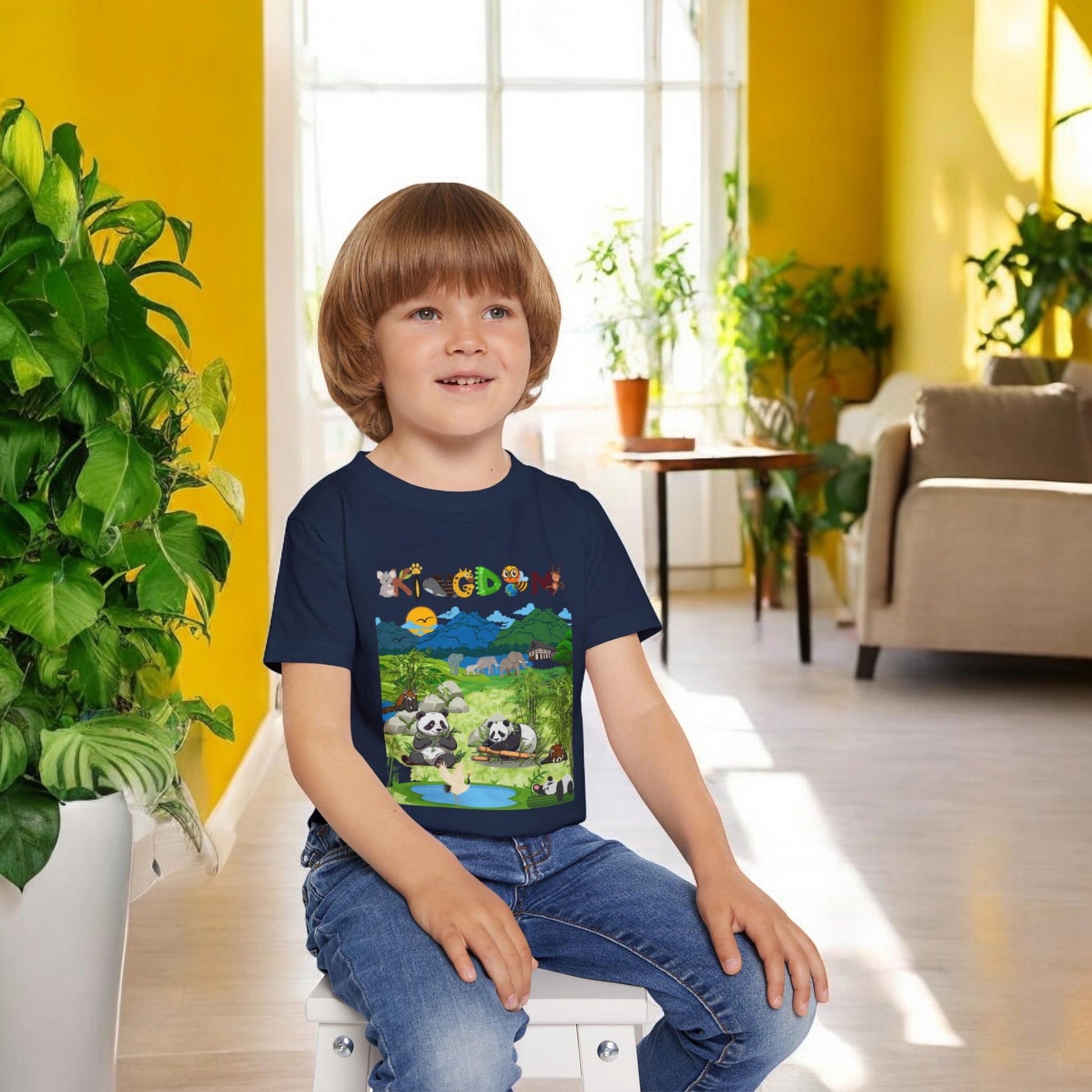 Wild Animals Graphic Toddler T-Shirt, Nature Theme Jungle Safari Shirt