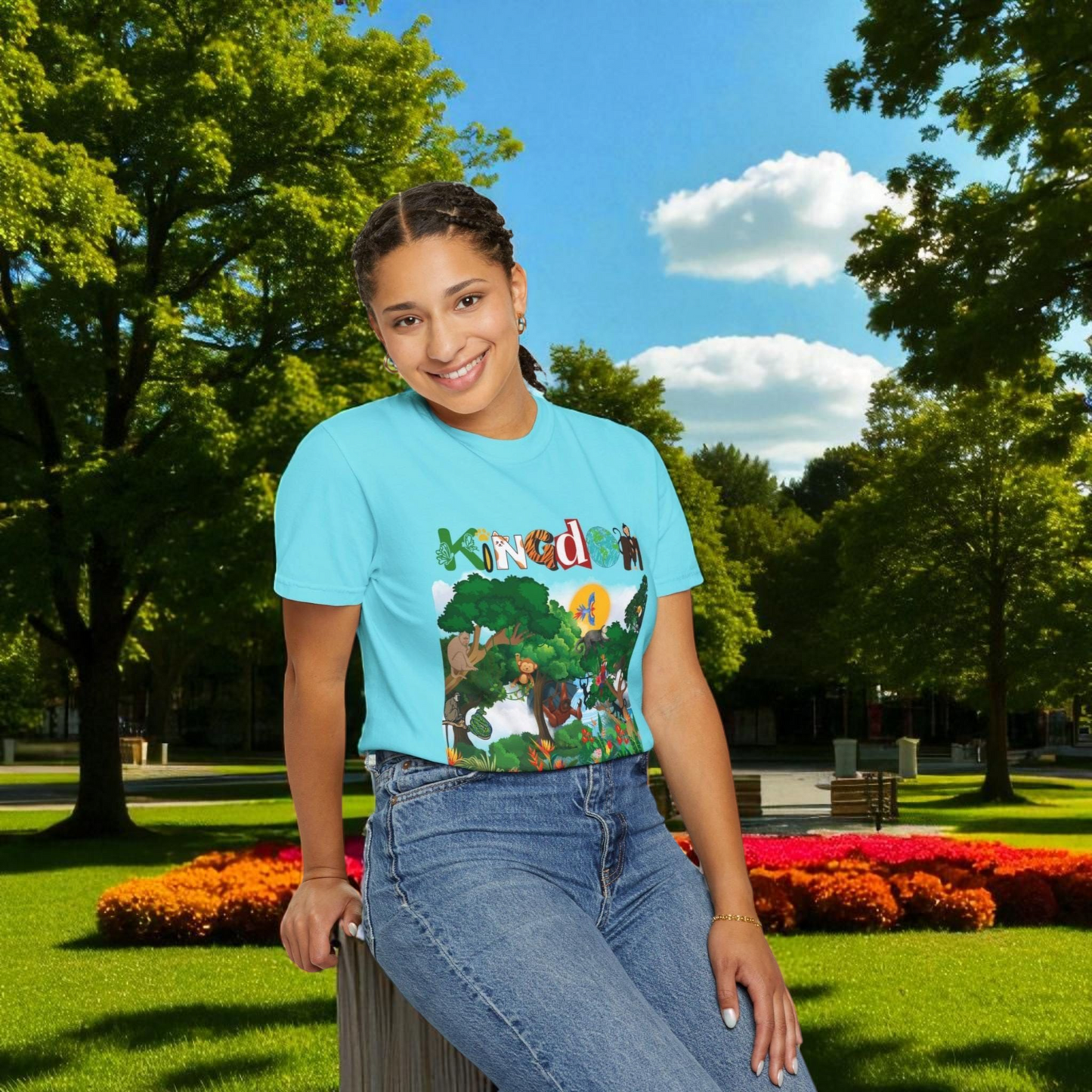 Monkey Graphic Jungle Animals T-shirt, Wildlife Lover Tee, Safari Theme Shirt