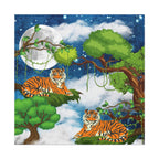 Wild Tiger Nature Wall Art Canvas, Safari Jungle Animal Home Decor Print Printify