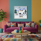 Penguin Canvas Wall Art, Arctic Animals Gallery Wraps, Penguins Art Print, Home Decor Gift