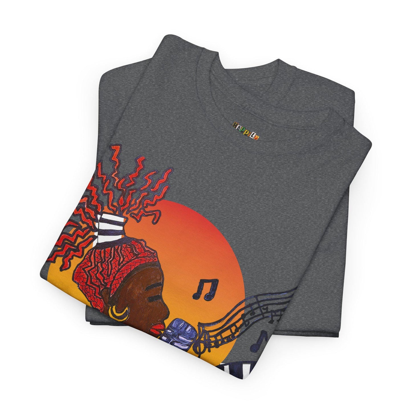 Afro Music Graphic Tee, Piano Art, Jazz Singer Shirt, Black History Unisex Tee, Music Lover Gift