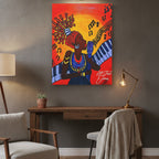 Canvas Art Print, Jazz Singer Music Decor, Jazz Piano Wall Art, Original Artwork, Musician Gift Idea, Home Decor Poster