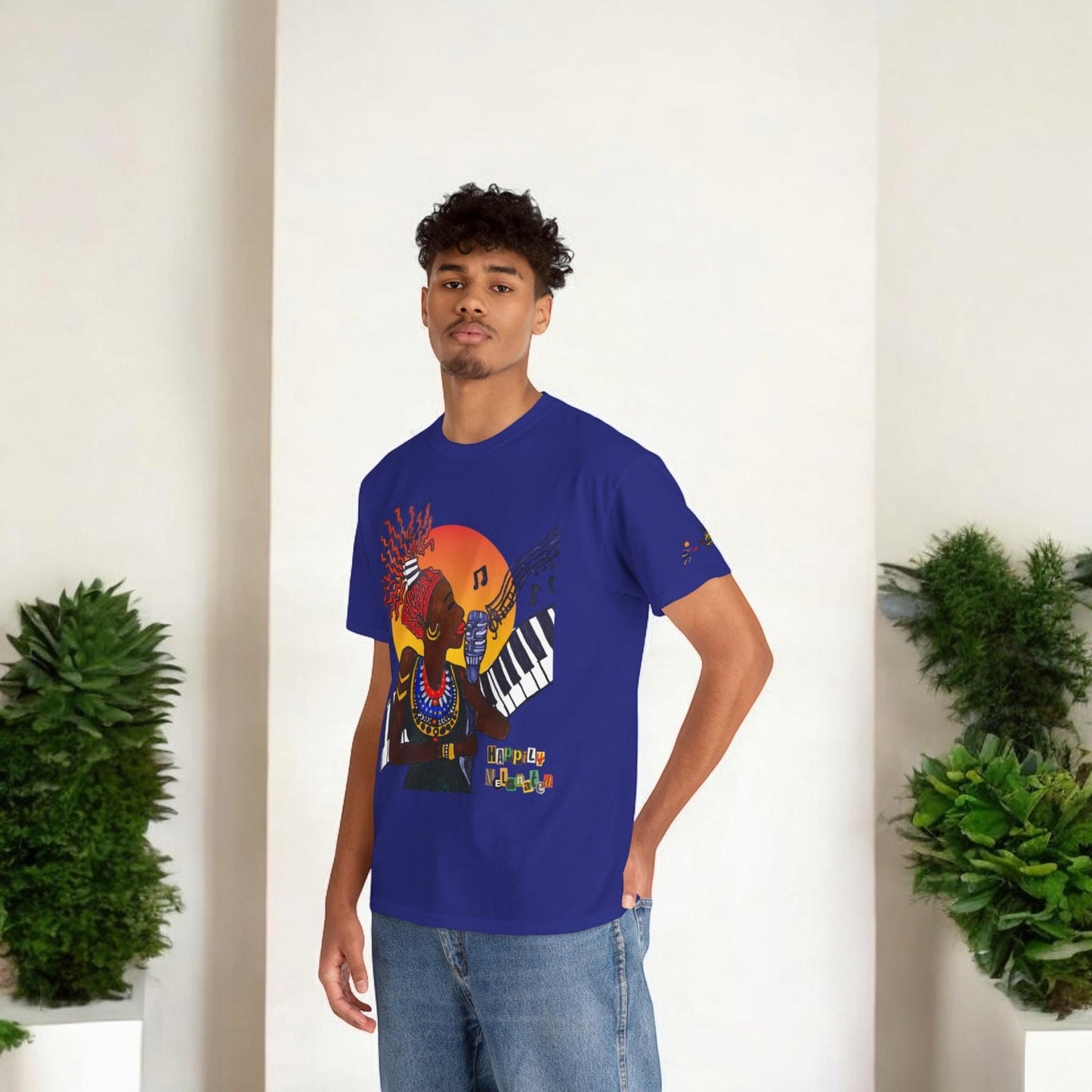 Afro Music Graphic Tee, Piano Art, Jazz Singer Shirt, Black History Unisex Tee, Music Lover Gift
