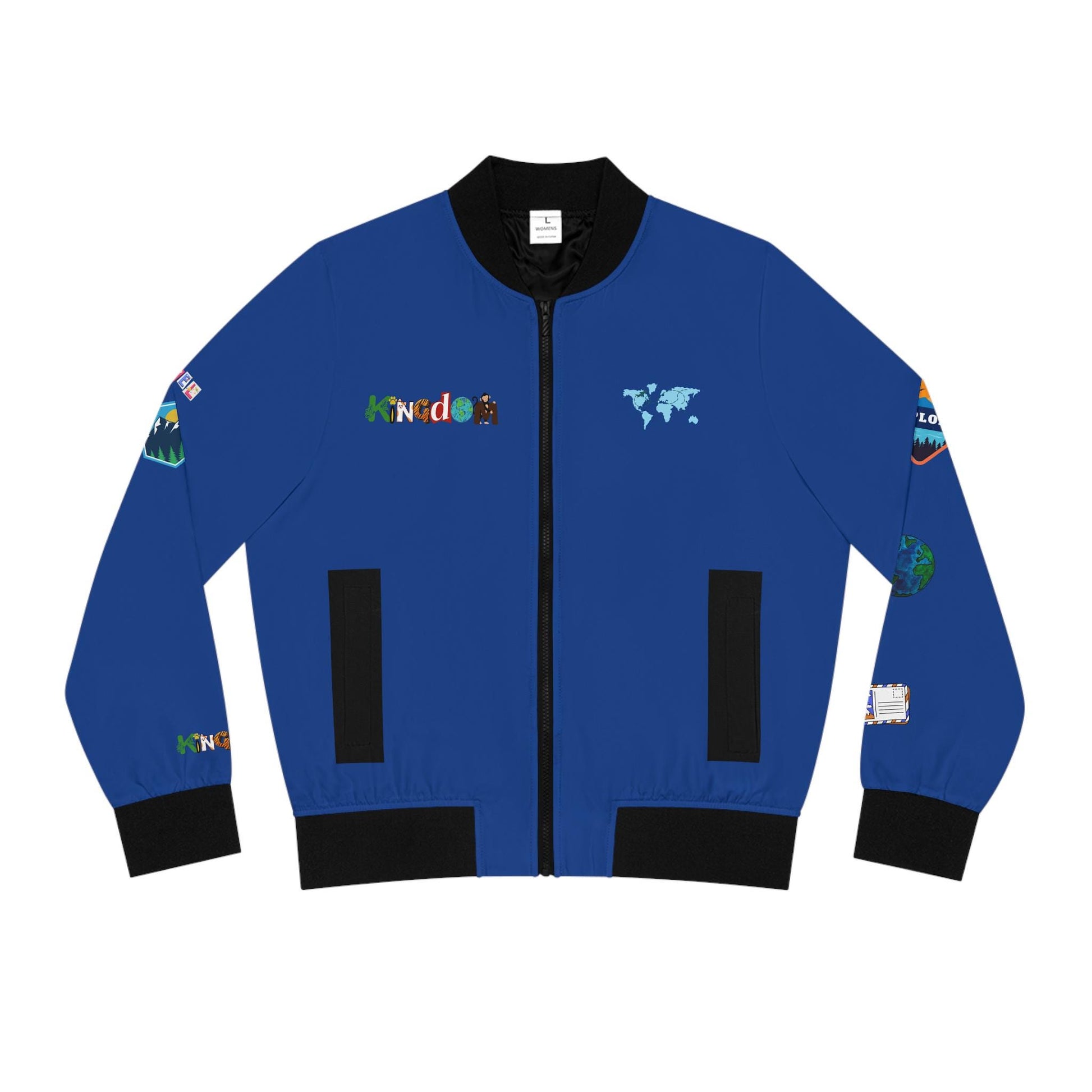 Graphic Women's Bomber Jacket - Travel Enthusiast Vacation Mode Outerwear