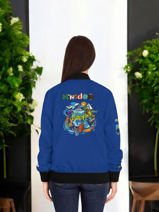 Graphic Women's Bomber Jacket - Travel Enthusiast Vacation Mode Outerwear