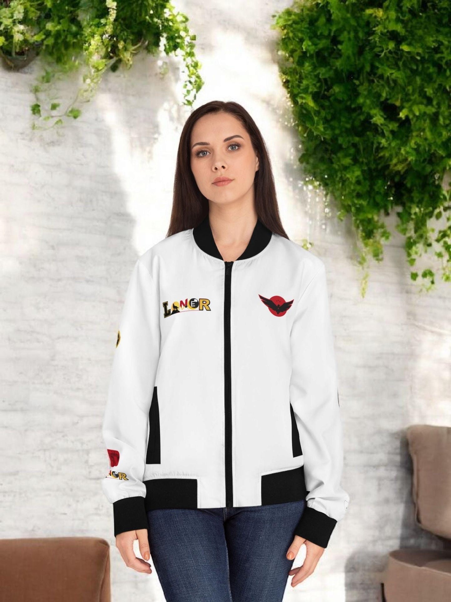Tiger Graphic Bomber Jacket, Illusion Art All Over Print Women's Outerwear, Wild Animal Theme, Graphic Tiger Jacket, Women's Streetwear,