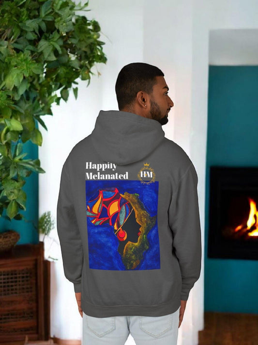 African Continent Art Graphic Unisex Hoodie, Lightweight Sweatshirt
