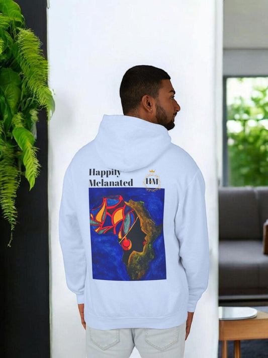 African Continent Art Graphic Unisex Hoodie, Lightweight Sweatshirt