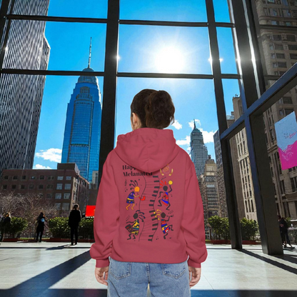 Afro Music Cartoon Unisex Hoodie, Hand Drawn Graphic Sweatshirt, Music Lover Gift