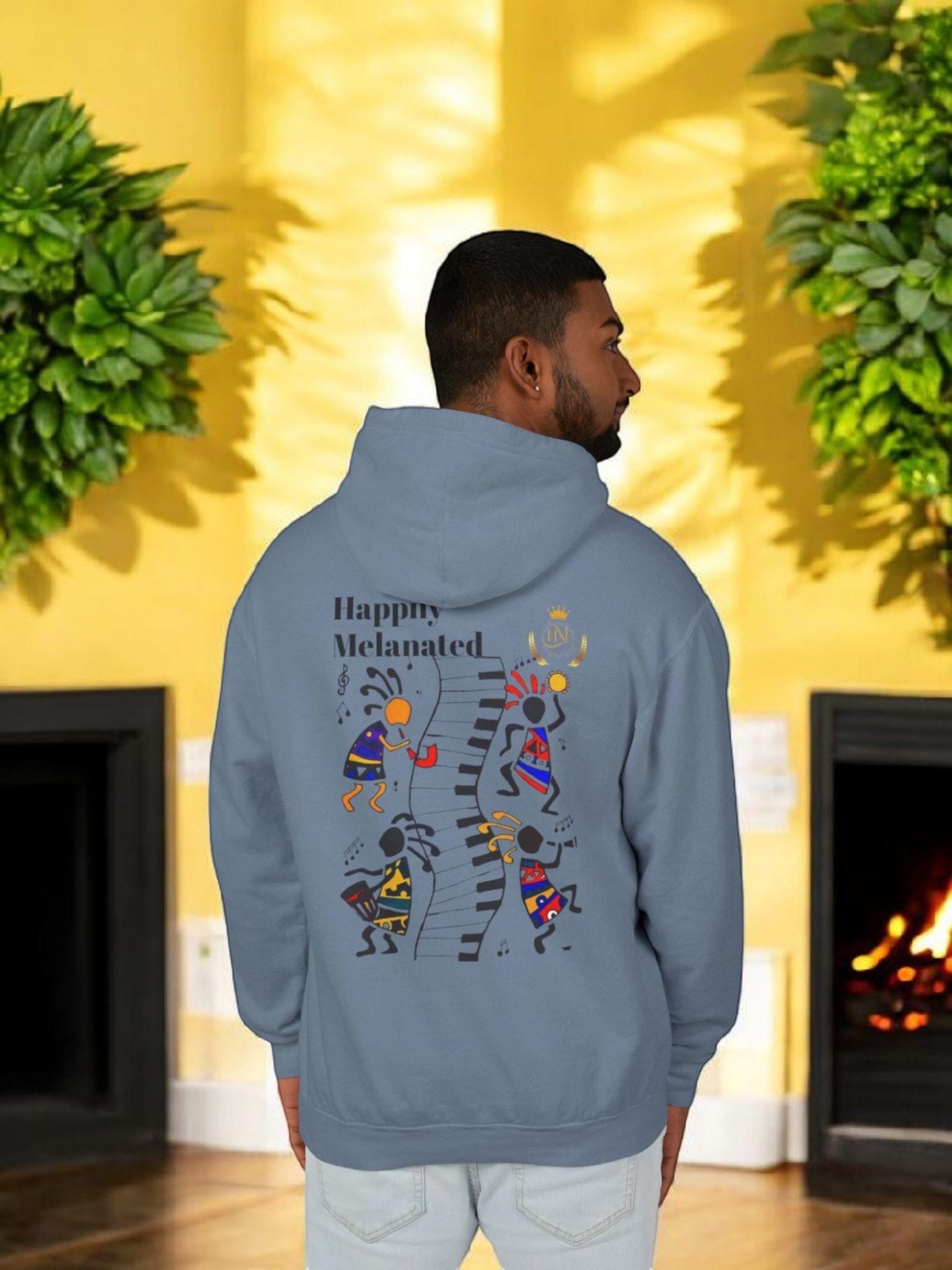 Handcrafted Afro Music Graphic Hoodie - Unisex Lightweight Hooded Sweatshirt, Hipster Hoodie
