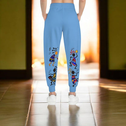 Afro Music Graphic Art Unisex Athletic Joggers, Running Sweatpants, Gym Attire