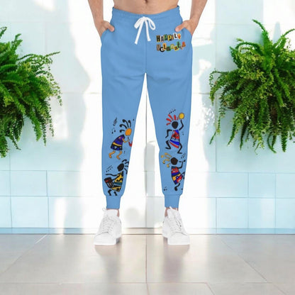Afro Music Graphic Art Unisex Athletic Joggers, Running Sweatpants, Gym Attire