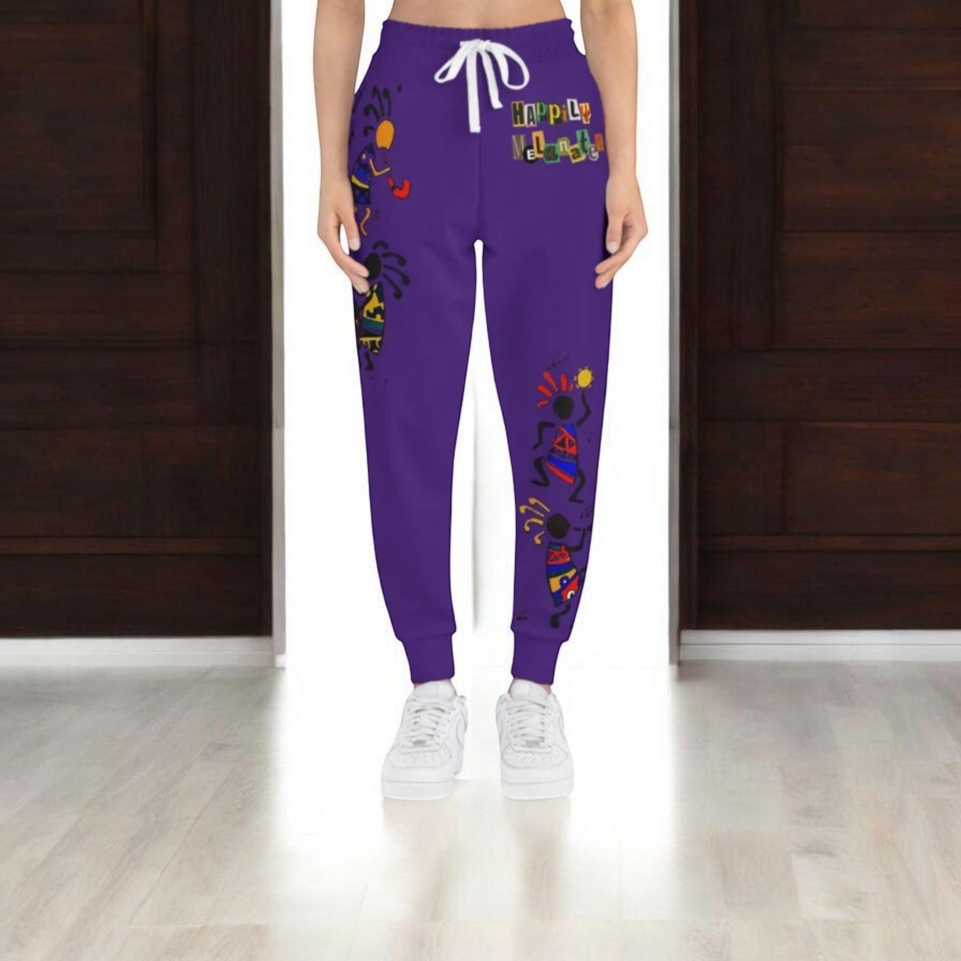 Afro Music Graphic Art Unisex Athletic Joggers, Running Leggings, Dance Pants
