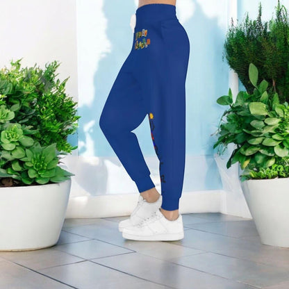 Handcrafted Afro Music Cartoon Art Athletic Joggers, Unisex Sweatpants