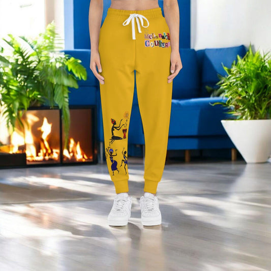 Afro Music Graphic Art Unisex Athletic Joggers, Running Sweatpants, Dance Pants
