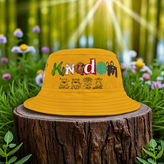 Butterfly Floral Bucket Hat, Wild Life Themed Graphic Unisex Cap, Botanical Print