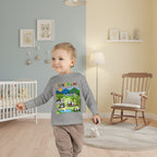 Panda Graphic Toddler Long Sleeve Tee, Red Panda Animal Theme Kids Shirt
