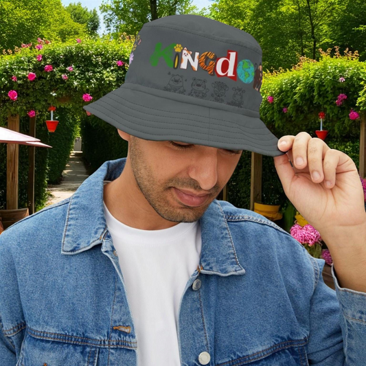Butterfly Floral Bucket Hat, Wild Life Themed Graphic Unisex Cap, Botanical Print