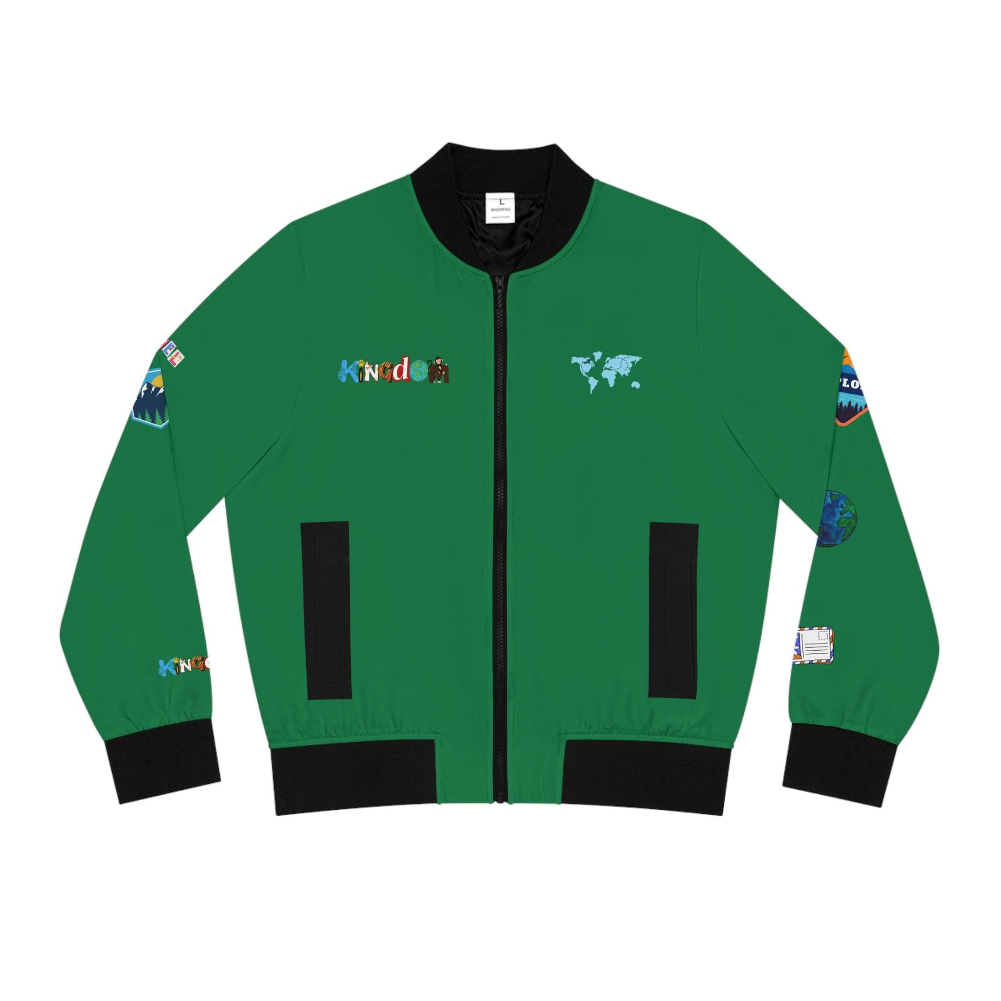 Graphic Women's Bomber Jacket - Travel Enthusiast Vacation Mode Outerwear