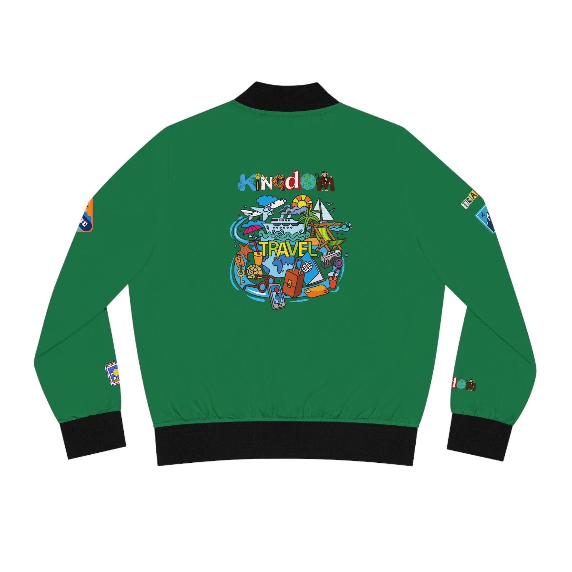 Graphic Women's Bomber Jacket - Travel Enthusiast Vacation Mode Outerwear