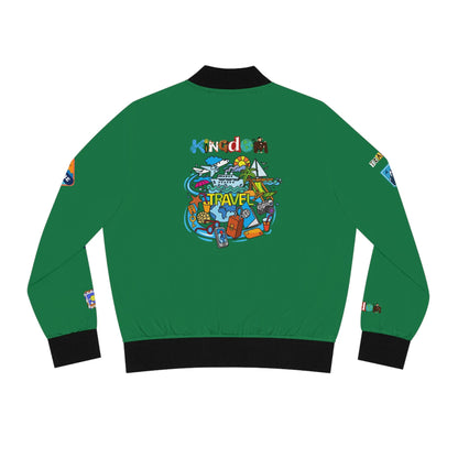 Graphic Women's Bomber Jacket - Travel Enthusiast Vacation Mode Outerwear