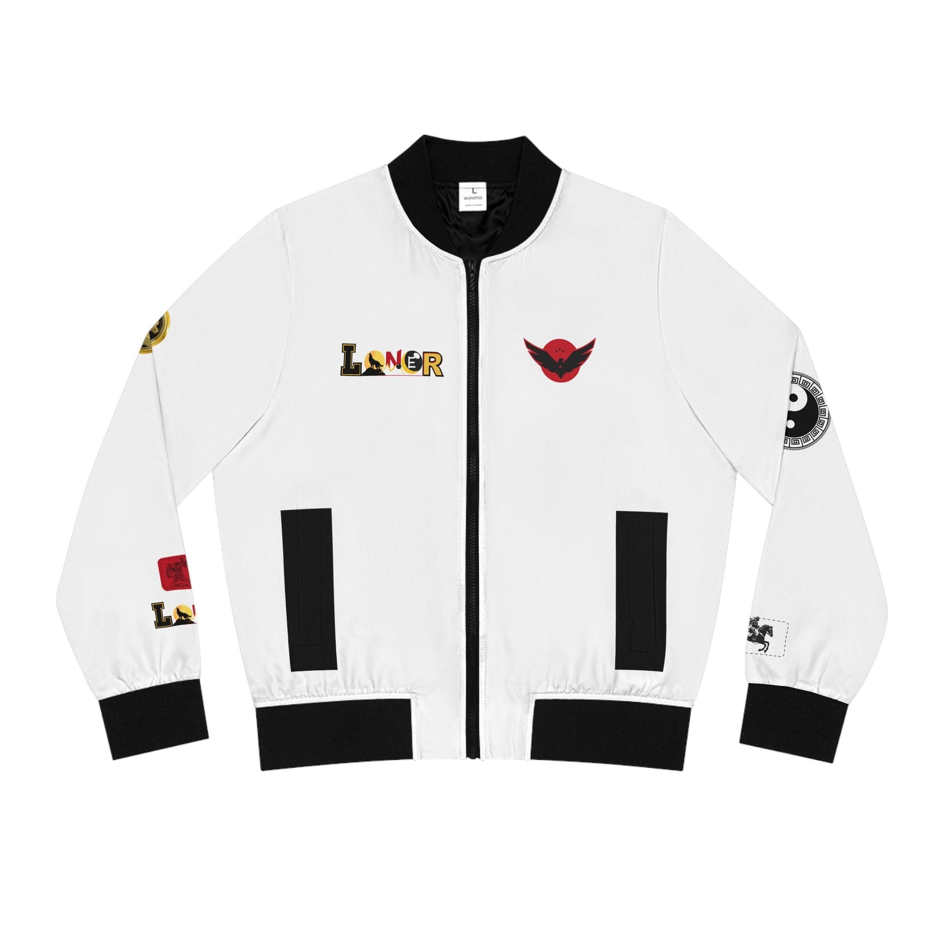 Tiger Graphic Bomber Jacket, Illusion Art All Over Print Women's Outerwear, Wild Animal Theme, Graphic Tiger Jacket, Women's Streetwear,