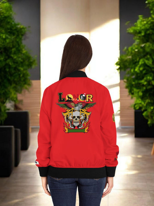 Tiger Graphic Bomber Jacket, Illusion Art All Over Print Women's Outerwear, Wild Animal Theme, Graphic Tiger Jacket, Women's Streetwear,