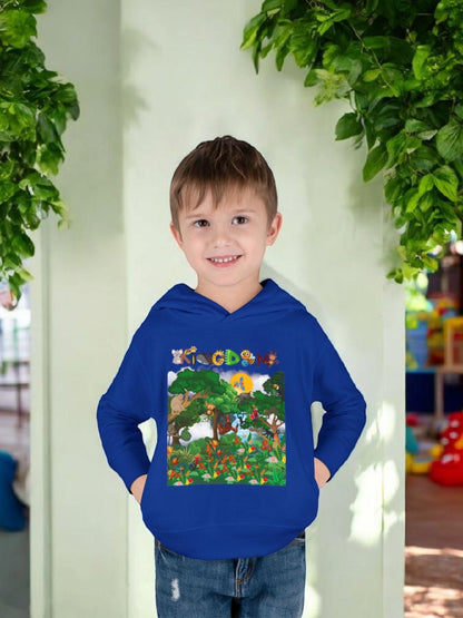 Jungle Animals Toddler Hoodie, Kids Fleece Sweatshirt, Monkey Graphic Baby Pullover