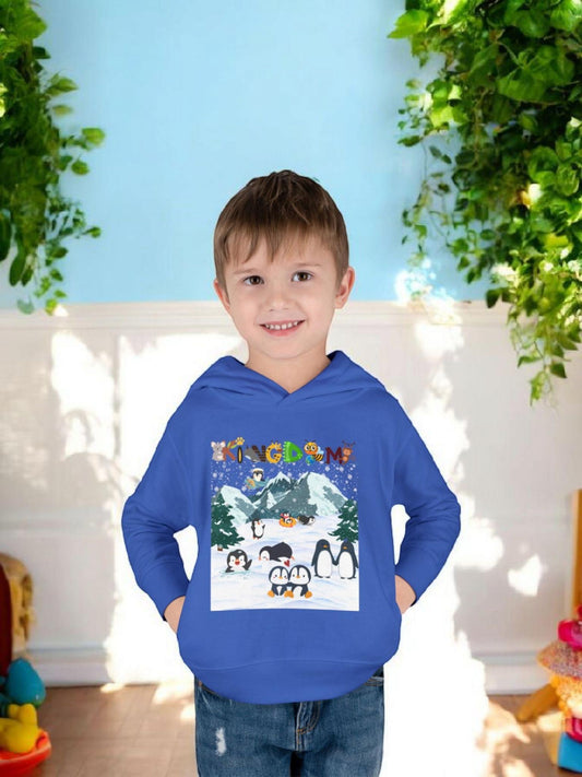 Penguin Toddler Hoodie, Arctic Animals Kids Fleece Sweatshirt, Animal Graphic Children's Pullover