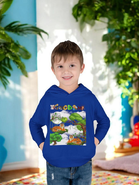 Tiger Graphic Toddler Hoodie, Wild Life Pullover, Fleece Sweatshirt, Jungle Theme