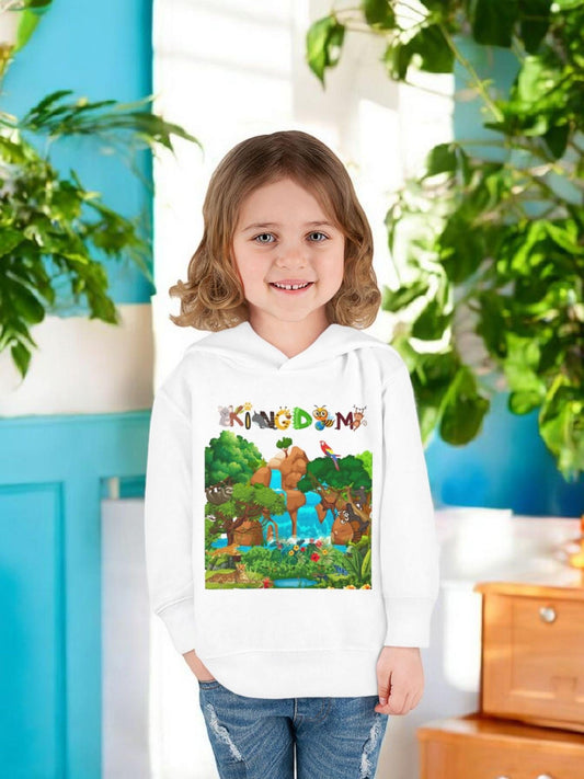 Jungle Life Toddler Hoodie, Kids Safari Pullover, Animal Print Child Sweatshirt, Wildlife Theme Baby Jumper, Graphic Nature Boy/Girl Jacket,