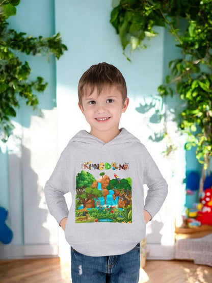 Jungle Life Toddler Hoodie, Kids Safari Pullover, Animal Print Child Sweatshirt, Wildlife Theme Baby Jumper, Graphic Nature Boy/Girl Jacket,