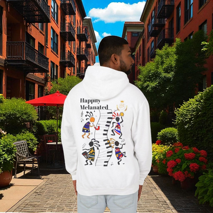 Handcrafted Afro Music Graphic Hoodie - Unisex Lightweight Hooded Sweatshirt, Hipster Hoodie