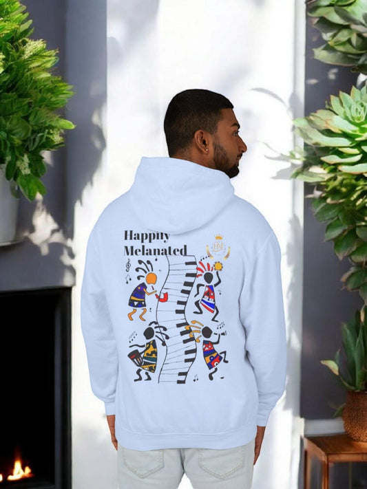 Handcrafted Afro Music Graphic Hoodie - Unisex Lightweight Hooded Sweatshirt, Hipster Hoodie