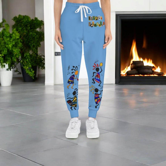 Afro Music Graphic Art Unisex Athletic Joggers, Running Sweatpants, Gym Attire