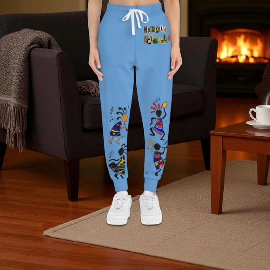 Afro Music Graphic Art Unisex Athletic Joggers, Running Sweatpants, Gym Attire