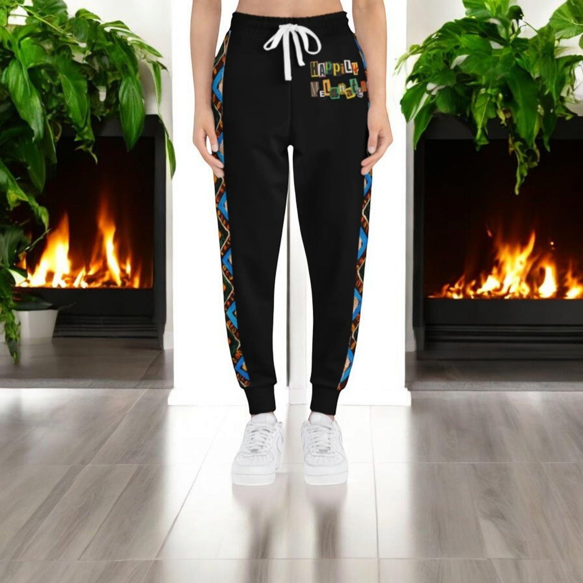 Handcrafted Aztec Pattern Unisex Athletic Joggers, Sports Pants, Workout Pants