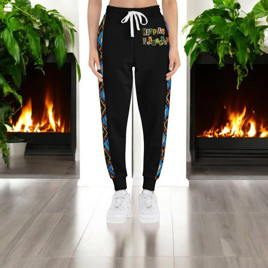 Handcrafted Aztec Pattern Unisex Athletic Joggers, Sports Pants, Workout Pants