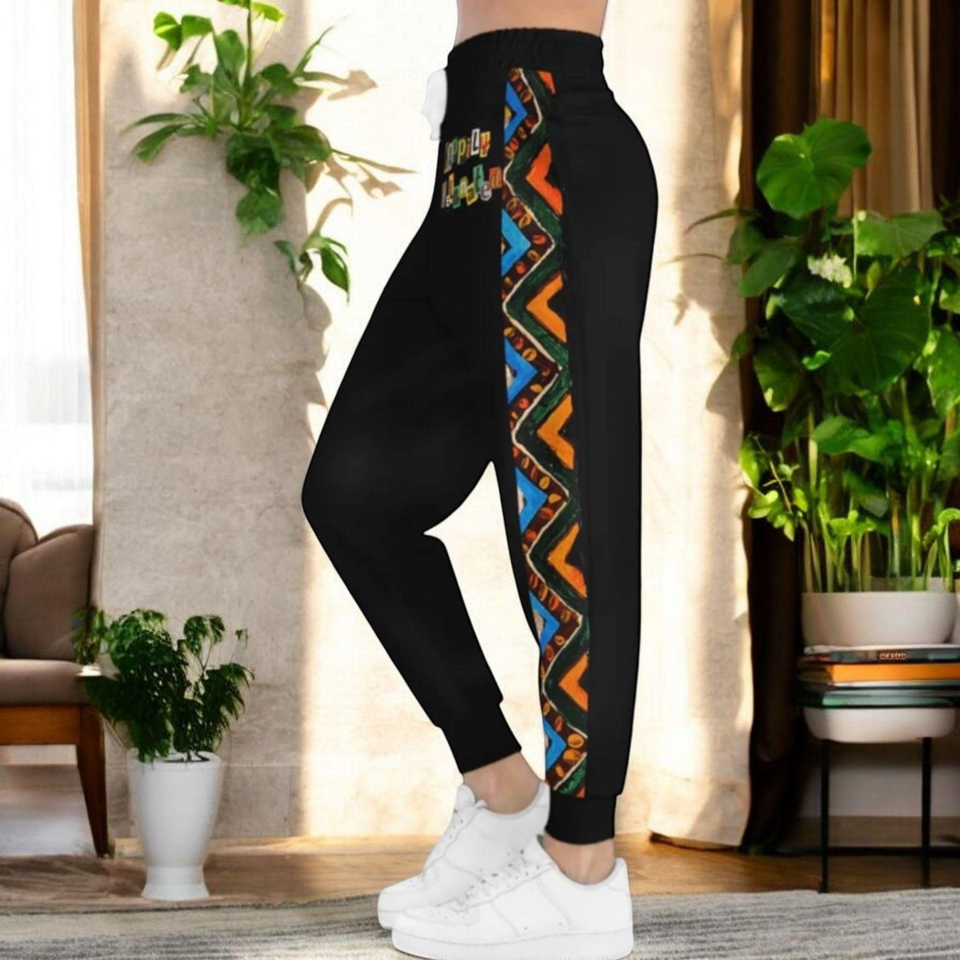 Handcrafted Aztec Pattern Unisex Athletic Joggers, Sports Pants, Workout Pants