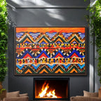 Original Tribal Artwork, Handcrafted Gallery Wrap in Walnut/Black