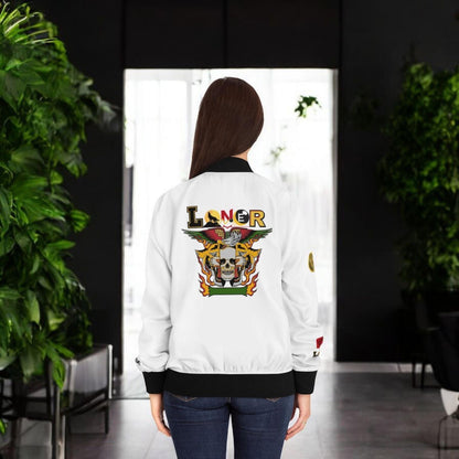 Tiger Graphic Bomber Jacket, Illusion Art All Over Print Women's Outerwear, Wild Animal Theme, Graphic Tiger Jacket, Women's Streetwear,