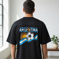 Argentina Flag Themed Graphic Mesh V-Neck Soccer Jersey ODMPOD