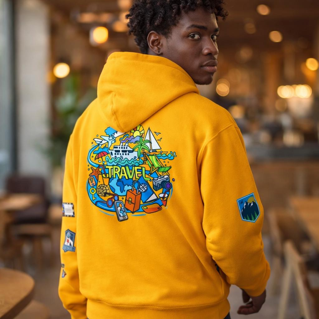 Vacation Mode Graphic Hoodie, Travel Enthusiast Unisex Hoodie,