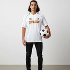 Soccer Jersey Featuring a Collared Design and Spain-Flag-Inspired Graphic Stripes ODMPOD