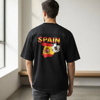 Spain Flag-Inspired Graphic Mesh V-Neck Soccer Jersey ODMPOD