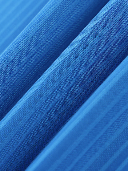 El Salvador Flag Themed Striped V-Neck Soccer Unisex Jersey